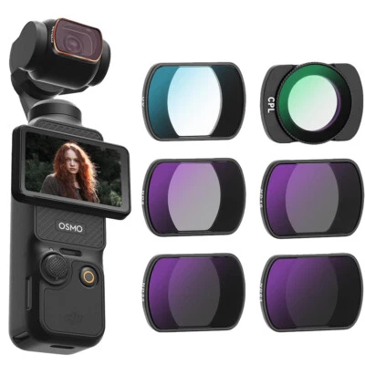 For DJI OSMO Pocket 3 Lens Filters Set ND8 ND16 ND32 ND64 CPL UV Camera Filter - Image 1 of 4