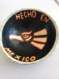 HECHO EN MEXICO  Eagle Pride Bowl Vintage Pottery Tourist - Picture 1 of 2