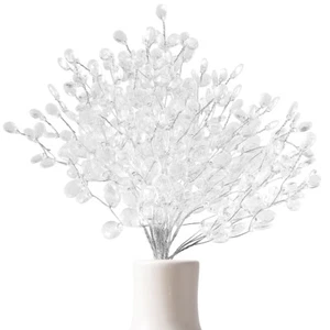 Stems Acrylic Bead Drops Bouquets Crystal Branches Bead Flowers Bouquet Filler - Picture 1 of 11