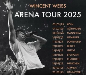 2x Wincent Weiss Dortmund Ticket Hier Mit Dir Area Front Of Stage Stehplatz - Bild 1 von 1