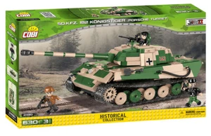 Cobi 2480 Sd.Kfz.182 King Tiger (Porsche Tower) WWII 630 Building Blocks/3 Figures RARE Original Packaging - Picture 1 of 7