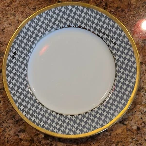 Christian Dior Pied de Poulet Platin Goldrand Salat Dessert Teller 8,25" - Bild 1 von 6