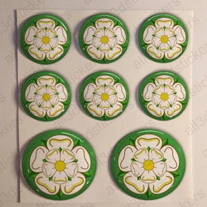 Stickers North Yorkshire Domed Resin 3D Flags Vinyl Sticker Decals England UK - Picture 1 of 1