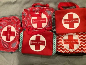 5 Johnson + Johnson Build Your Own 1st First Aid Bags Empty Soft Side Zipper - Picture 1 of 3