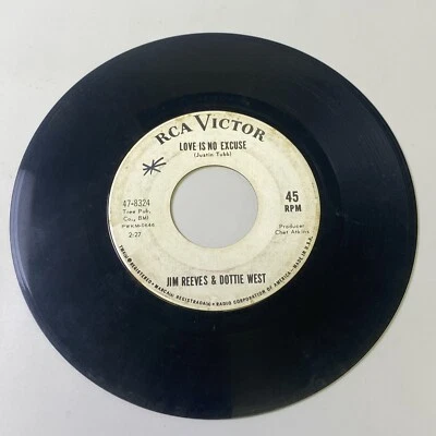 Jim Reeves & Dottie West: Love Is No Excuse / Look Who's Talking 45 RPM - Image 1 of 4
