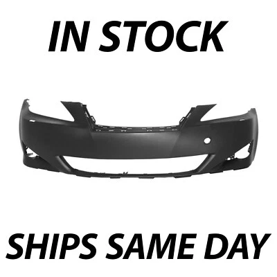 NEW Primered - Front Bumper Cover for 2006-2008 Lexus IS250 IS350 w/ HL Washers - Image 1 of 4