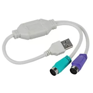 Male To PS2 Female Cable Adapter USB To PS2 Cord Converter For Keyboard Mouse - Picture 1 of 8