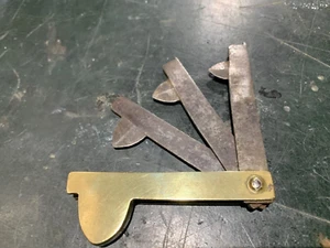 Antique 8.5cm Brass & Steel 3 Arm Blood Letting Fleam by Borwick of Sheffield - Picture 1 of 5