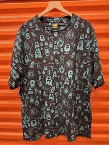 Cerbae Shirt Mens XXXL 3XL Green Black Streetwear Buddha AOP Made In USA - Picture 1 of 4