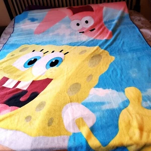 The Spongebob Movie Blanket Throw Fleece Nicklelodeon 80x57 Rare - Picture 1 of 10