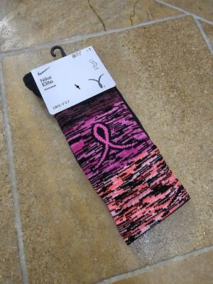 Nike Dri-FIT Elite Basketball Socks Kay Yow Breast Cancer Pink Men's Medium 6-8 - Image 1 of 4