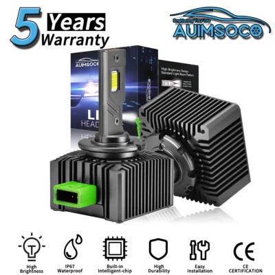 For Chevrolet Impala 2014-2018 D3S LED Headlight Hi/Lo Beam HID Replacement Bulb - Image 1 of 4