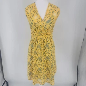 Abito Anthropologie Plenty Tracy Reese Nikki senza maniche in pizzo giallo taglia 2 NUOVO - Foto 1 di 9