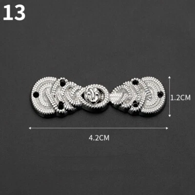 5x Chinese Metal Snap Button Frog Buckle Cheongsam Clothes Accessory Decor Retro - Image 1 of 4