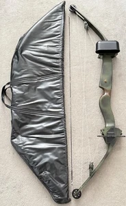 Vintage 1990’s Compound Bow Archery Hunting + Leather Padded Case Bag USED READ - Picture 1 of 22