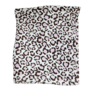 2014 Cutie Pie Leopard Pink Soft Fleece Baby Security Blanket Lovey 36" X 31" - Picture 1 of 4