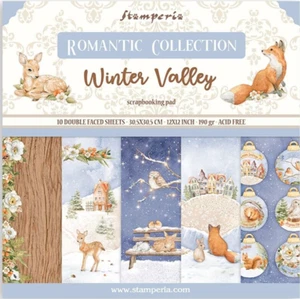 Stamperia - WINTER VALLEY - 12" X 12" Double Sided Paper Pad 10 SHEETS Christmas - Picture 1 of 13
