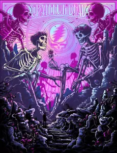 Dan Mumford Grateful Dead Rainbow Foil Night 18x24 x/15 Rare Signed & Numbered - Picture 1 of 1