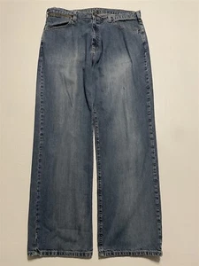 VTG Polo Jeans Ralph Lauren 38 x 32 Y2K RL Norfolk Loose Stone Wash Denim Jeans - Picture 1 of 10