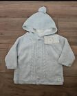 Baby Coat - Carrement Beau Baby - Light Grey Cotton knitted coat - NEW 9 Months