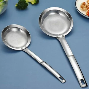 Frying Filter Scoop Ladle Colander Stainless Steel Soup Spoon Hot Pot Kitchen - Picture 1 of 14