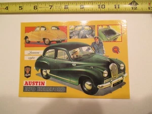 Cartolina Austin A70 Hereford auto britanniche degli anni '50 e '60 oversize - Foto 1 di 2