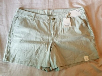 NUEVOS Pantalones Cortos Para Mujer ANA Desert Sage Tiro Medio Sarga Costura 5 Pulgadas Talla 16 Foto 1 de 4