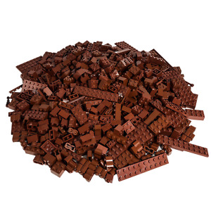 LEGO® 100 Steine Braun - Hochsteine, Platten usw. - Reddish Brown NEU