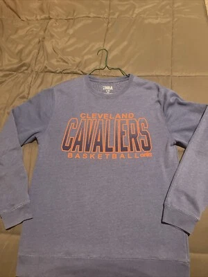 Vintage Cleveland Cavaliers NBA Blue Sweatshirt Size Large Old Logo - Image 1 of 4