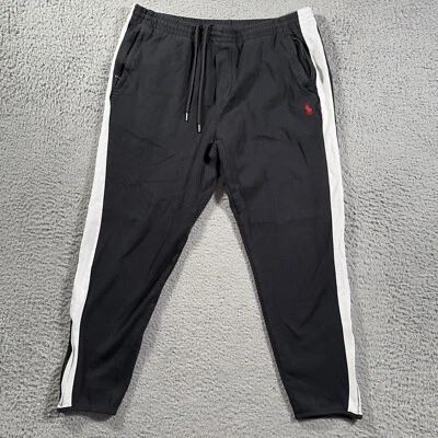 Pantalones Polo Ralph Lauren Para Hombres XL Negros Pantalones de Sudadera Cremallera Cónica Cómodos Informales Foto 1 de 4