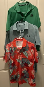 Lot Of 3 Mens Golf Polo Shirts: Nike, Under Armour, Monterey Size S EX+  - Picture 1 of 4