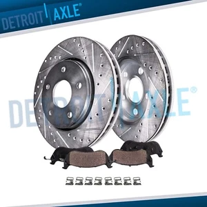 Front Drilled Disc Brake Rotors Brake Pads Kit for Buick Envision Cadillac XT4 - Picture 1 of 7