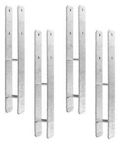 4 x Heunert H-Pfostenträger H-Anker Pfostenanker  inkl. Schraubenset 141 x 800 x - Bild 1 von 3