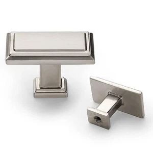Kitchen Cabinet Knobs Brushed Nickel 10 Pack Square Cabinet Knobs Single Hole... - Picture 1 of 6