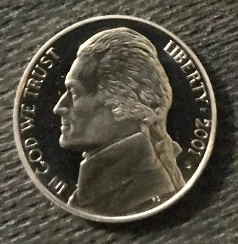 2001 S JEFFERSON PROOF NICKEL Cover