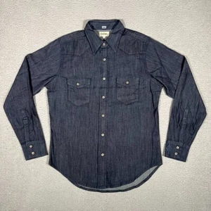 Hart n Dagger Shirt Mens Small Blue Denim Indigo Pocket Bon Jovi Made in USA - Picture 1 of 17