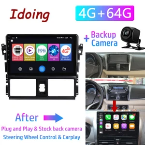 9" Apple Carplay Radio For 2013-2020 Toyota Vios Yaris Radio GPS Navi WIFI - Picture 1 of 17