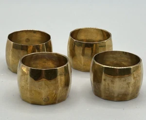 Brass Round Napkin RingsSet of 4 - Picture 1 of 5