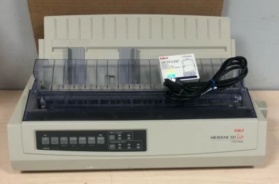 Oki Microline 321 Turbo Point of Sale Dot Matrix Printer W/52102001 (TESTED) - Image 1 of 4