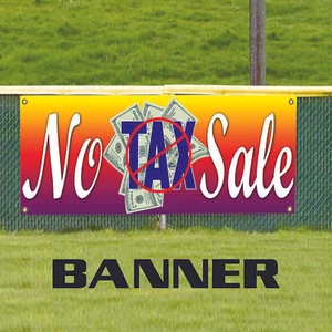 No * Sales Promotion Without * Sale Offer Advertising Vinyl Banner Sign - Picture 1 of 2
