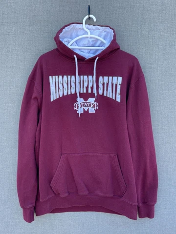Colosseum Mississippi State Men's Hoodie XL Maroon Bulldogs Sweatshirt Pullover Cover