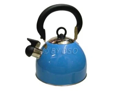 2.5L Stainless Steel Whistling Kettle in Blue 11122C  - Image 1 of 4