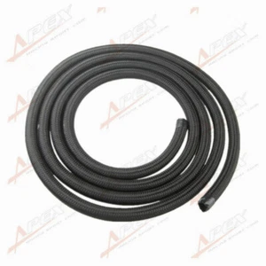 - 6AN AN6 Nylon Cover Braided Oil Fuel Gas Line Hose 3M (9.8FT) Length Black - Picture 1 of 3