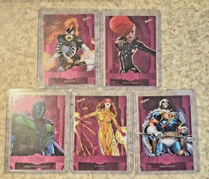 Marvel Metal Avengers PMG #'d Lot - All PINK /75 - Kang - Arachne - Black Widow - Picture 1 of 2
