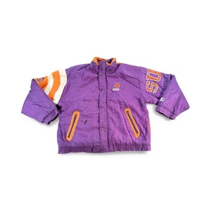 Vintage Phoenix Suns Jacket Mens XL Purple Orange NBA Basketball Starter 90s - Picture 1 of 19