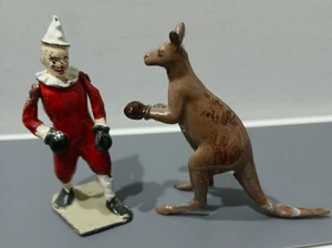 Vintage Lead Britains Boxclown & Känguru Set. #2 SEHEN SIE SICH UNSEREN EBAY-SHOP an - Bild 1 von 13