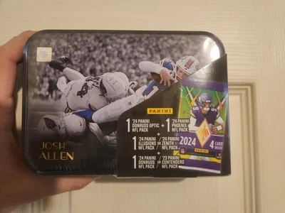 2024 JOSH ALLEN Panini Football 4 Pack - MJ Holding Collectors Tin - Image 1 of 2