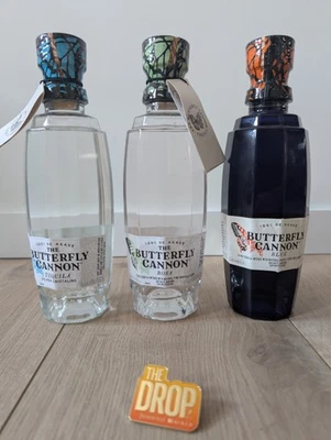 New set of Butterfly Cannon Tequila: Silver Cristalino, Rosa & Blue 50cl - Photo 1/4