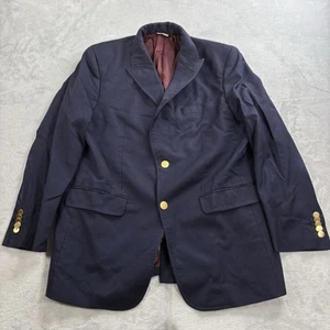 Gucci Mens 42R US 52 IT Uniform Blazer Navy Wool Mohair Gold Buttons Work - Picture 1 of 15