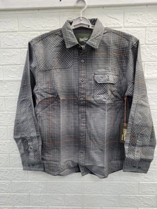 Neu Howler Bros Harkers Flanell Roberts kariert anthrazit Größe Medium US - Bild 1 von 10